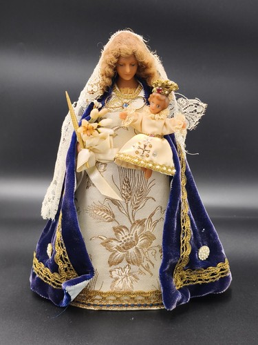 Statue marie jésus cire - marie,