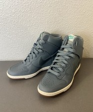 Baskets Compensées En Cuir Nike Dunk Sky Hi Wedge Bleu Gris 38 EU/ 4,5 UK/ 7 US