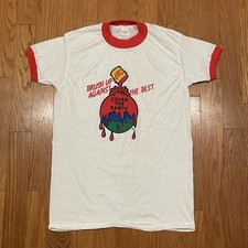 Sherwin Williams Paints SWP Cover The Earth VTG NOS 80’s Ringer T-Shirt XL 46-48