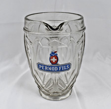 OLD GLASS ADVERTISING PITCHER PASTIS PERNOD FILS ANISE 1940s