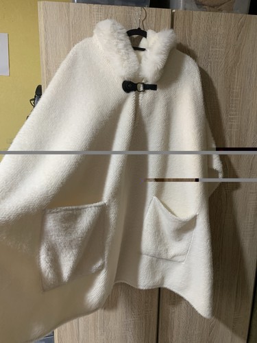 Poncho blanc crème - blanc/crème., col