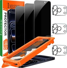 Verre Trempé x3 pour iPhone 17 Pro Anti Espion, avec protection caméra dureté 9H