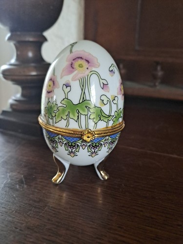 Oeuf porcelaine pilulier - porcelaine,