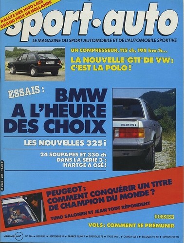 Sport auto 284 1985 bmw - auto,