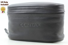 [ COMME NEUF ] Étui pour objectif noir d'origine en cuir Contax Carl Zeiss...