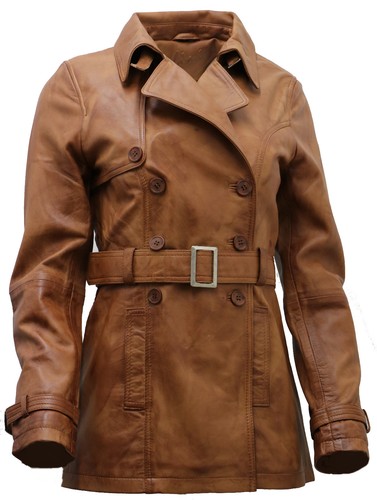 Manteau trench cuir - manteau,