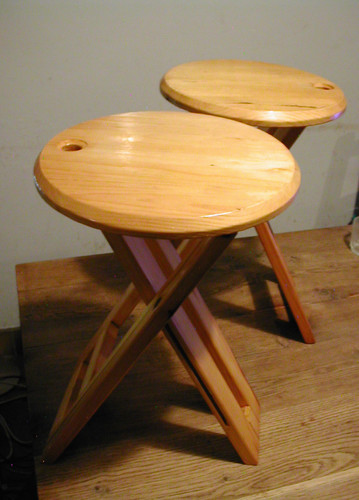 Tabourets pliants bois - 2,