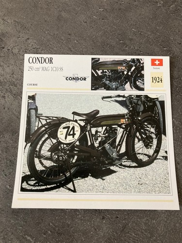 Carte fiche moto collection - fiche,