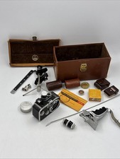 VTG Paillard Bolex B8 Film Camera w/ Accessories Handle Lenses Case