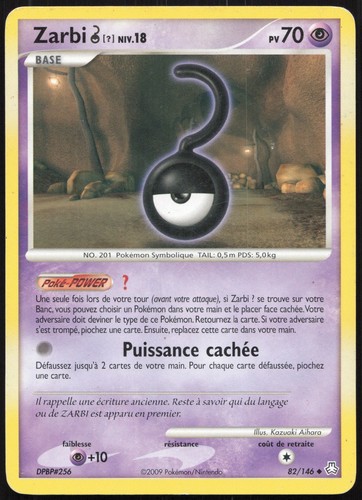 Carte pokémon zarbi - carte, 82/146