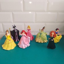 lot 7 Figurines bully bullyland PVC princesse belle ariel aurore maléfice