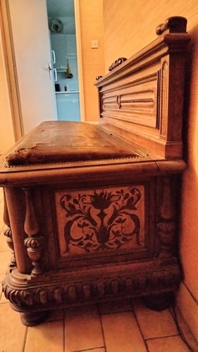 Coffre banc ancien bois - ancien, et