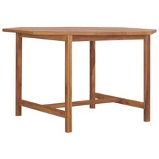 Table de Salle à Manger de Jardin Ø110x75cm Bois Massif de Teck Patio vidaXL