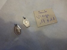 lot de 2  médaille STE VIERGE en argent 925 fab ancienne française 17 X 11 mm
