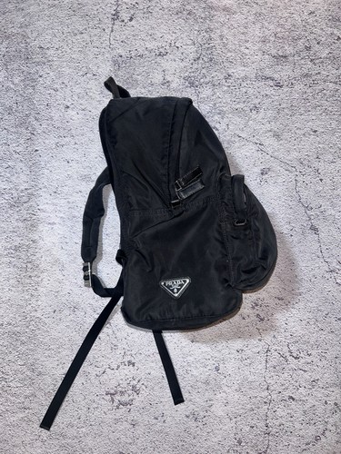 Prada black nylon - nylon, backpack
