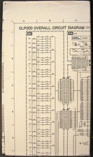 Yamaha CLP-200 Clavinova Digital Piano Original Overall Circuit Diagram Foldout
