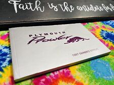 ? 1997 PLYMOUTH PROWLER OWNERS MANUAL ONLY 3.5L V6 (unused Service Section)?