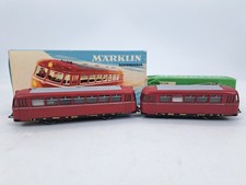 MARKLIN HO 3-Rail 3016 Rail Bus Locomotive & 4018 Trailer Car