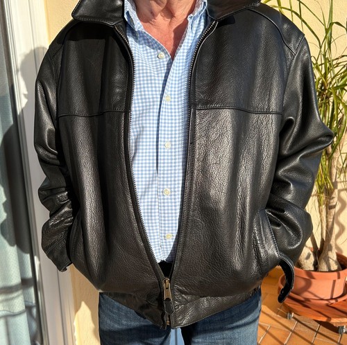 Blouson aviateur noir quasi - aviateur,