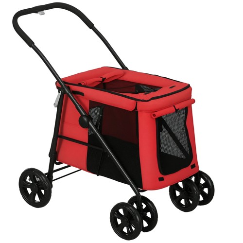 Pawhut poussette chien chat - chien,