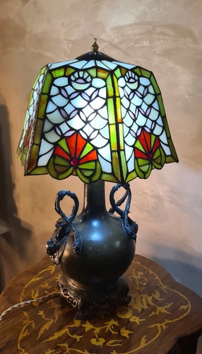 Lampe cariatide bronze 1900 - bronze,