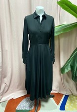 D Uniforms  robe Chemise Longue noire Dress Kleid Shirt Black Taille 34