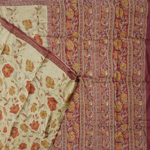 Vintage beige sari - sari, pure