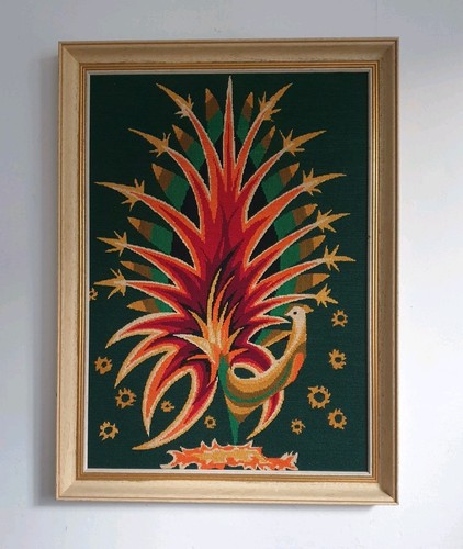 Tableau paon tapisserie - paon,