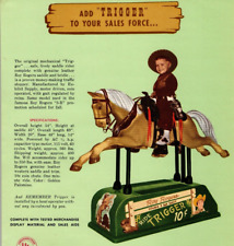 Roy Rogers Trigger Kiddie Ride Flyer Original Boy On Horse Western Cowboy 1954
