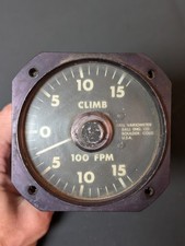 ? BALL VARIOMETER MODEL 100f - VINTAGE AIRCRAFT PLANE GAUGE - UNTESTED 
