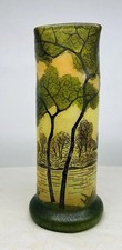 LEGRAS ENAMELLED GLASS VASE