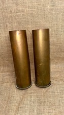 Paire Douilles D'obus en Laiton - Militaria Première Guerre Mondiale