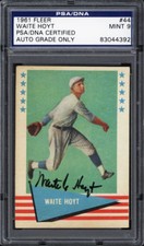 1961 Fleer #44 Waite Hoyt PSA/DNA Mint 9