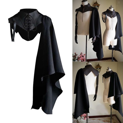 Cape noire pour femme - , avec