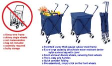 The Original Patented Versacart Transit Folding Shopping and Utility Cart, Navy