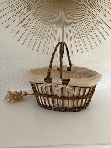 Ancien panier osier et - panier,