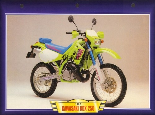 Fiche moto kawasaki kdx - fiche, 250