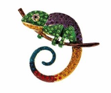 Broche bijou caméléon