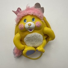 Vintage 1985 Mattel Pocket Popples Yellow "Potato Chip" Popple Plush Toy Mini