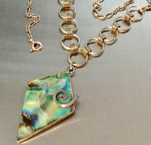 Ancien collier argent - argent, massif