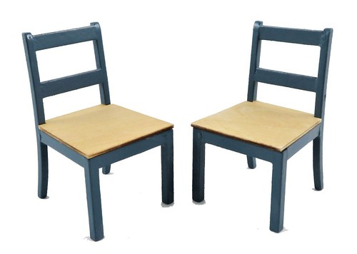 Maison poupées bleu - bleu, &