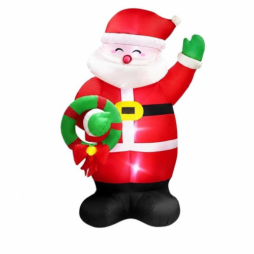 Père noël gonflable avec - noël,