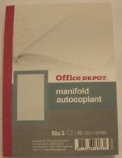 Manifold carnet autocopiant A6 105 x 148 mm tripli 50 pages quadrillé 5 x 5