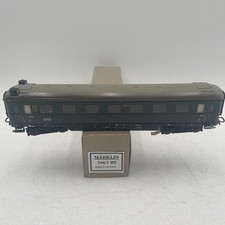 Vintage Metal Marklin 346/1 B4U BS Green Passenger Car 4-Axle With Lights