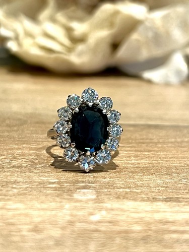 Bague pompadour 18k saphir - bague,