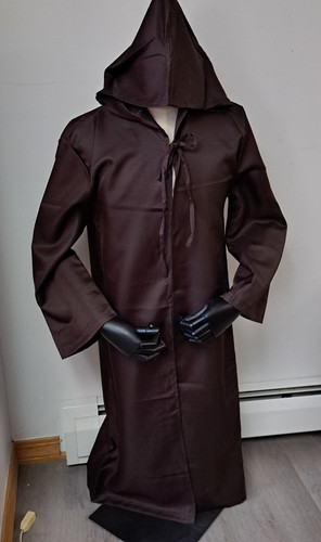 Costume hooded brown robe - brown,