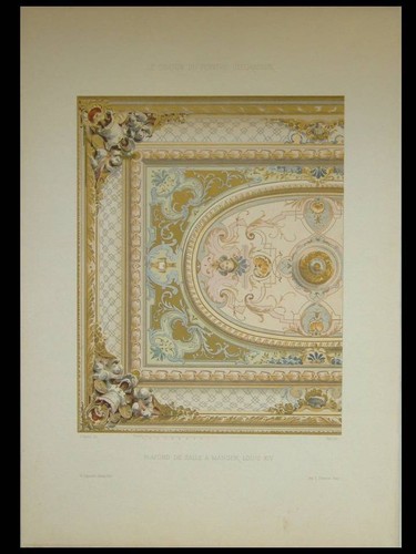 Plafond salle manger louis - plafond,