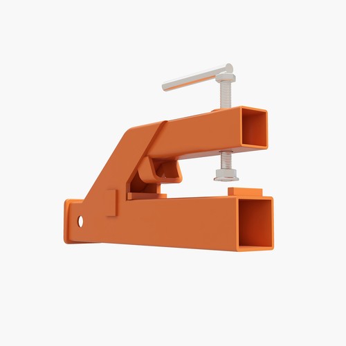 Clamp trailer hitch in - on,