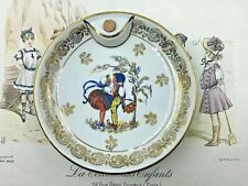 LIMOGES PORCELAIN HEATED PORRIDGE PLATE / Ancient baby food plate