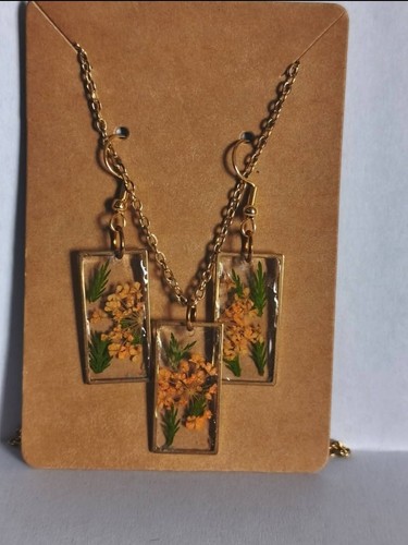 Ensemble bijoux orange - ensemble,